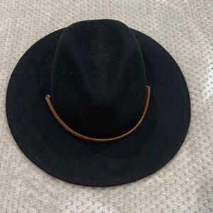 Brixton Black Fedora with Brown Band